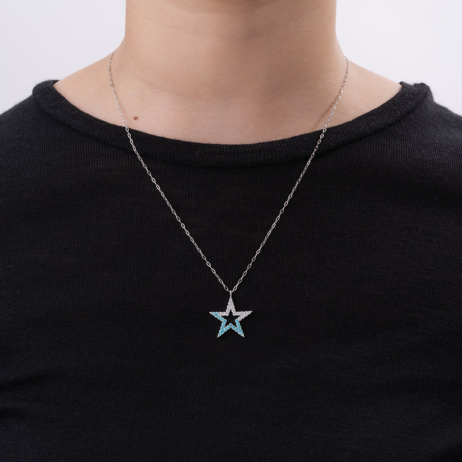 STAR - Half & Half Paraiba Tourmaline Necklace (Large)