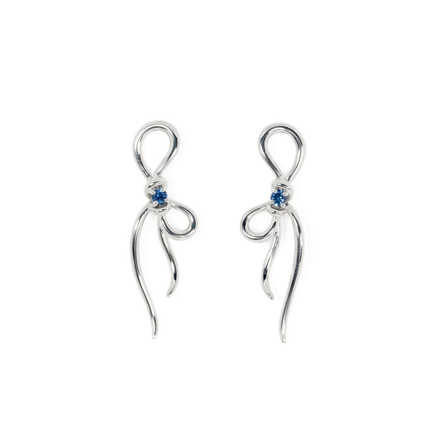 Undeux - Knot Sapphire Earrings