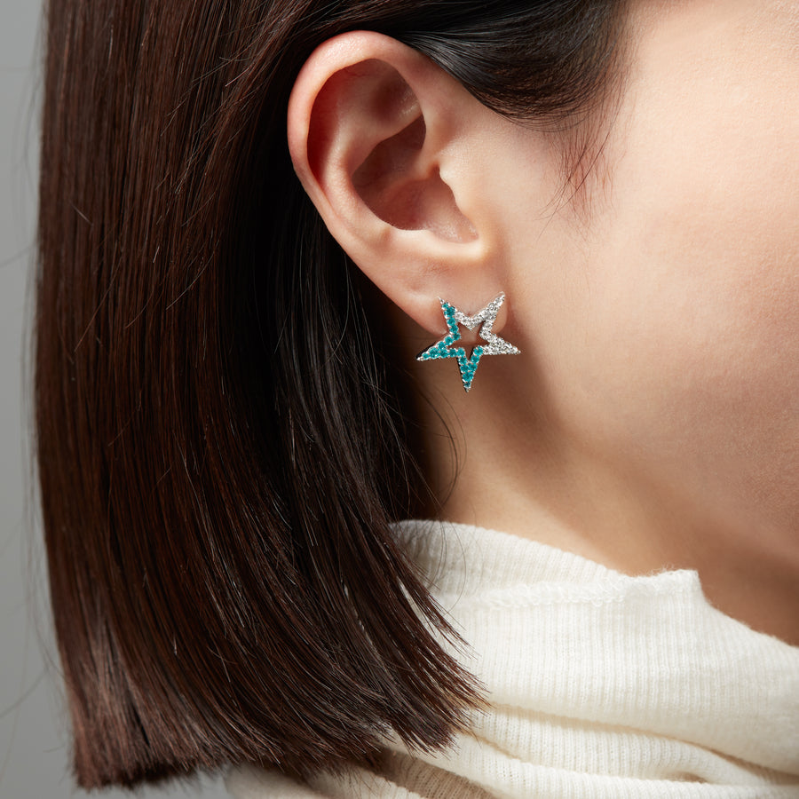 STAR - Half & Half Paraiba Tourmaline Earrings (Large)