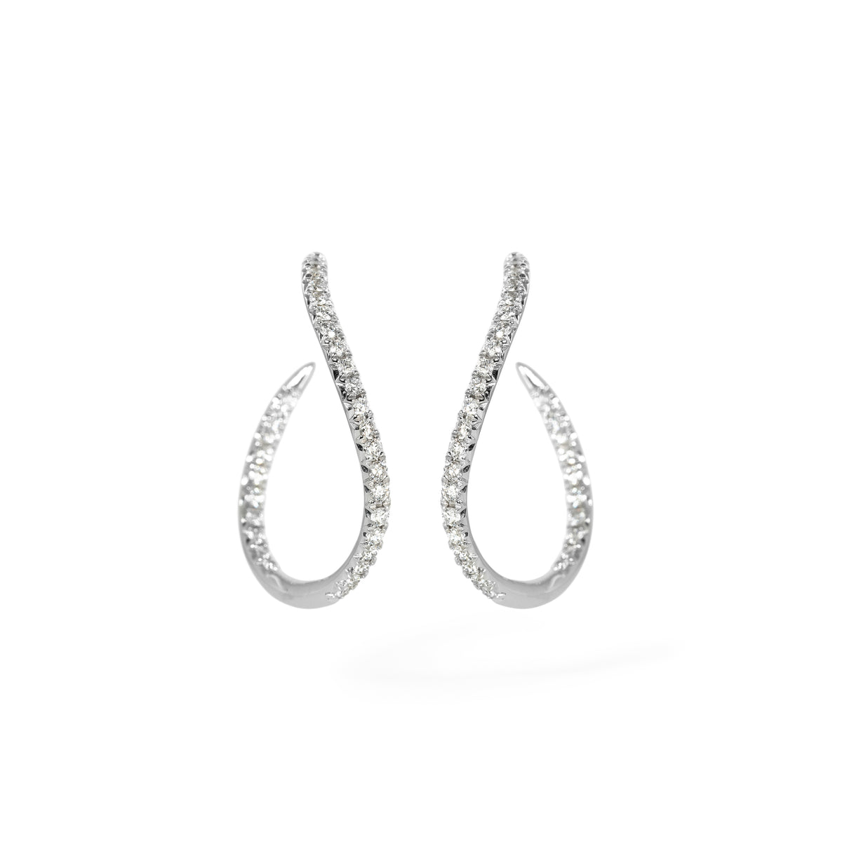 KAJITA Diamond - ダイヤモンドフープピアス - Curve（Large）