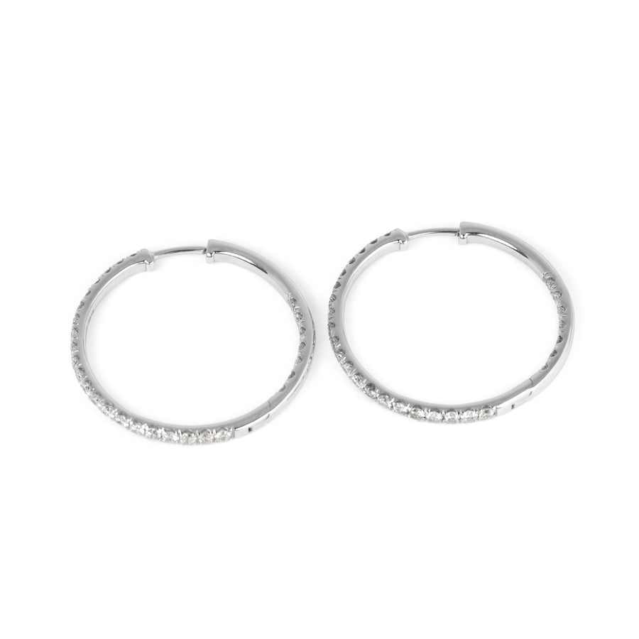 KAJITA Diamond - Diamond Hoop Earrings - Circle (Large)