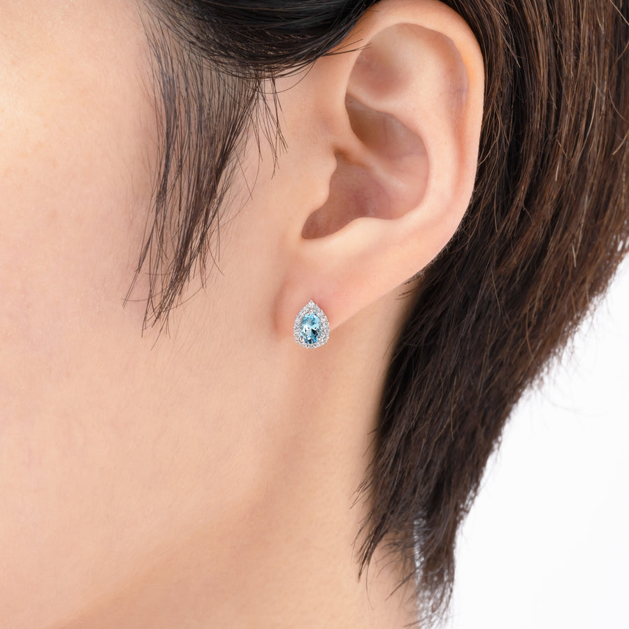 Petal - Aquamarine Earrings (Limited Quantity)