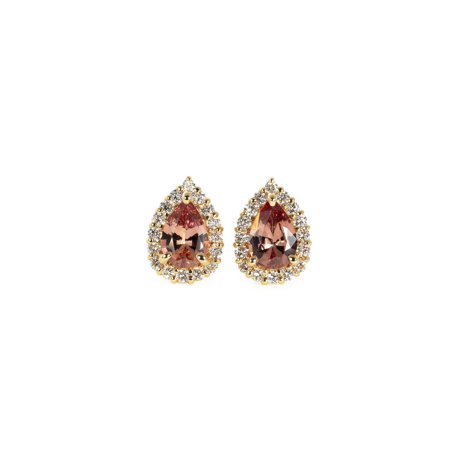 Petal - Fancy Sapphire Earrings (Orange)