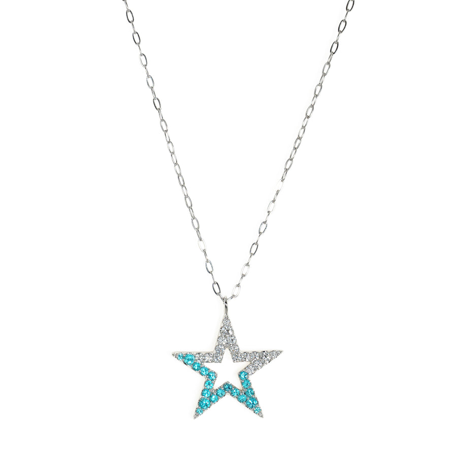 STAR - Half & Half Paraiba Tourmaline Necklace (Large)