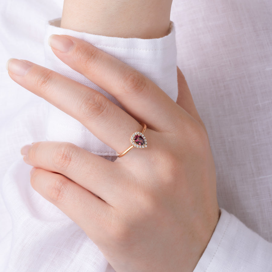 Petal - Rhodolite Garnet Ring