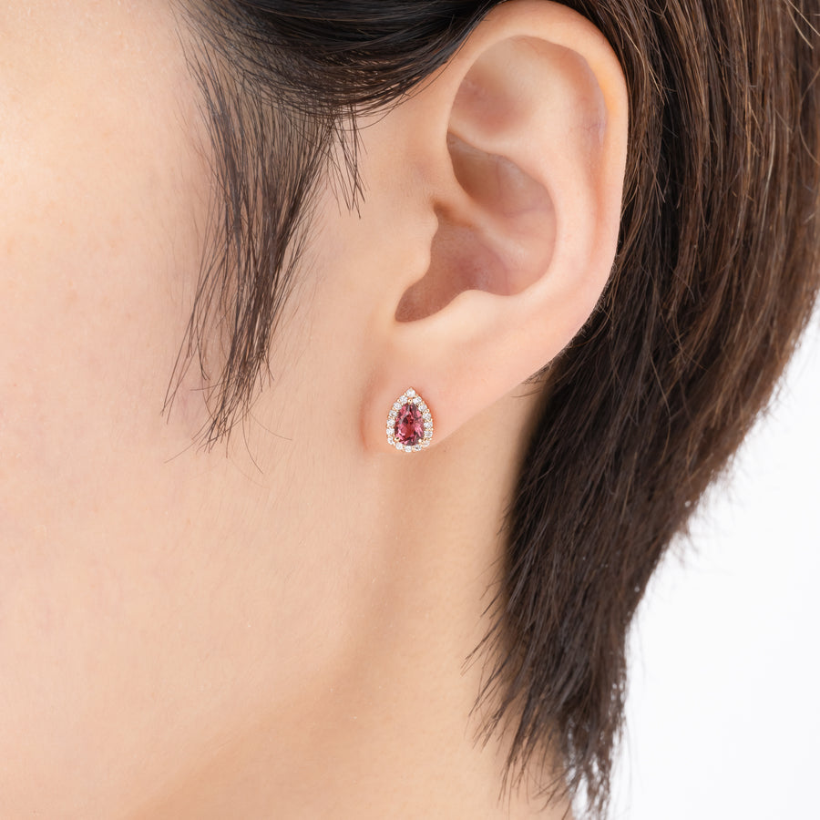 Petal - Rhodolite Garnet Earrings