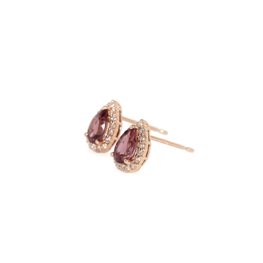 Petal - Rhodolite Garnet Earrings