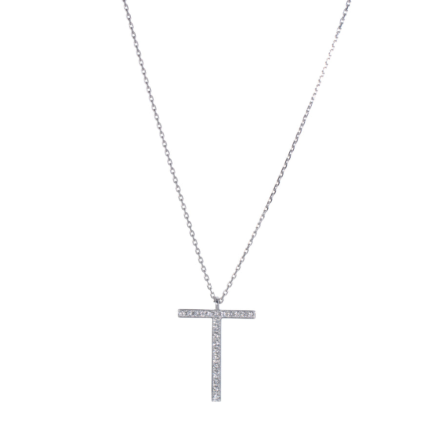 Initial Necklace (Large) - T