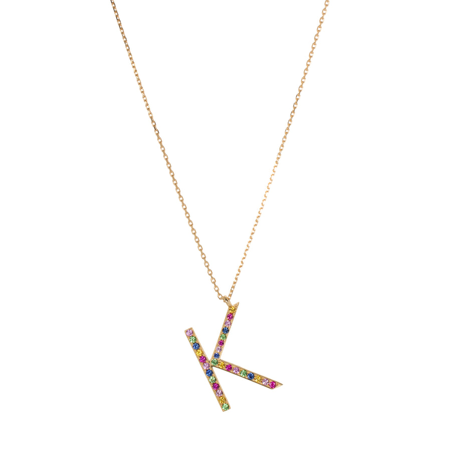Initial Necklace (Large) - K