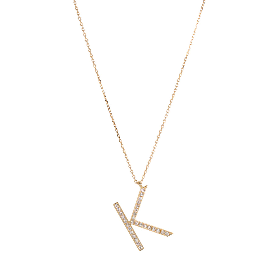 Initial Necklace (Large) - K