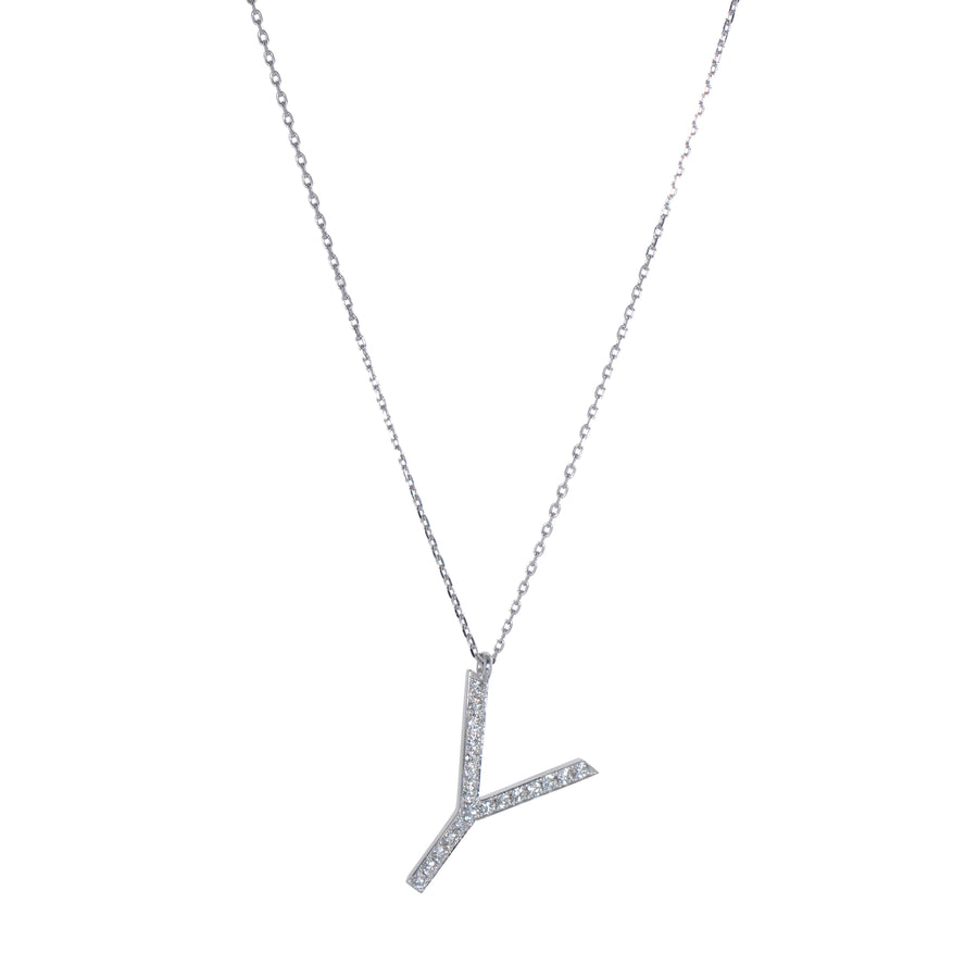 Initial Necklace (Large) - Y