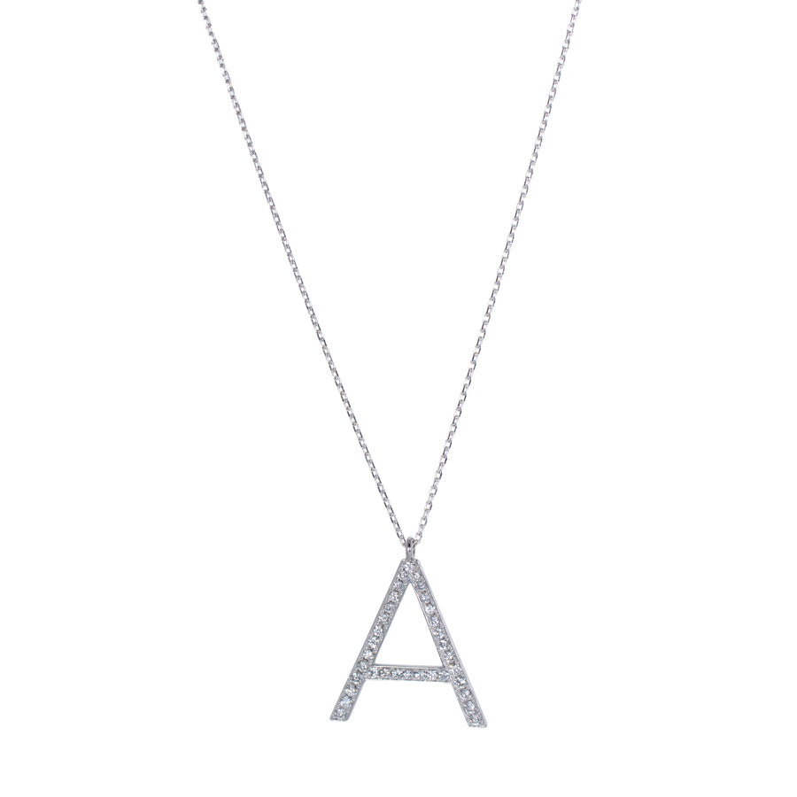 Initial Necklace (Large) - A