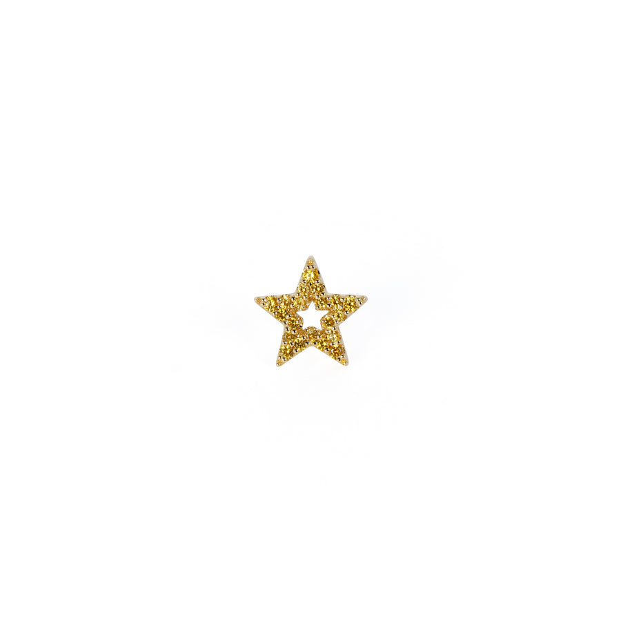 STAR - イエローサファイアピアス（Small）